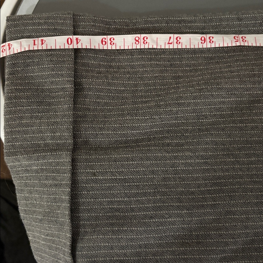 Club Monaco Light grey pinstripes wide leg trousers with cuff - Picture 8 of 8